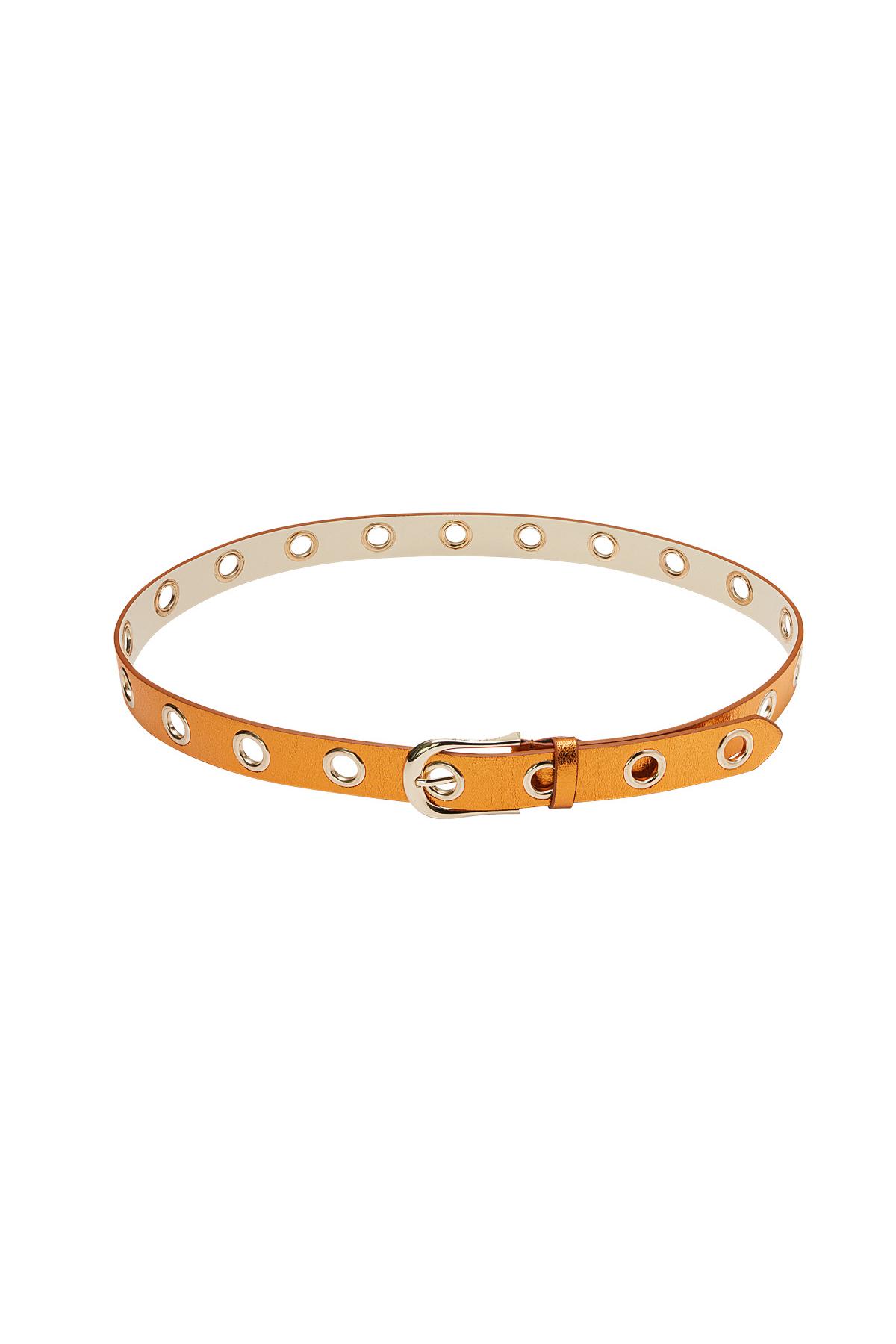 Cintura metallica con anelli dorati Orange PU 90 h5 